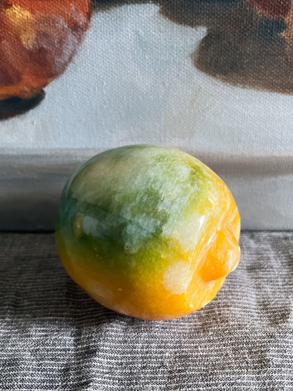 Stunning Carved Onyx Stone Fruit Decor Set - 4 Pieces - Picture 13 of 14